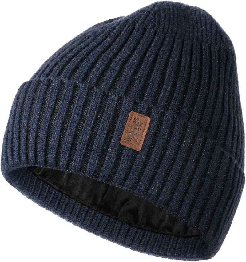 Wmcaps Warm Beanie for Men Women, Fleece Lined Beanie Warm Winter Caps Unisex Fashion Knit Cuffed Cap - Image 1